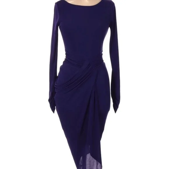 bcbg purple bandage dress Bcbg strapless bandage dress